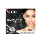 VLCC Diamond Facial Kit - 60g | Skin purifying with Parlour Glow | Improves Skin Elasticity, Brightens and Lightens Patchy Damaged Skin | With Colloidal Diamond, Jojoba Oil, Olive Oil & Aloe Vera.  from VLCC