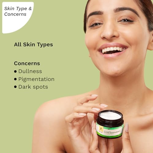 Pilgrim Squalane (Plant) Glow Moisturizer Cream For Face With Niacinamide & Vitamin C|Moisturizer For Dry Skin Hydration|Face Moisturizer Cream With Vitamin C For Glowing Skin|Non-Greasy|50 Gm Face Cream from Pilgrim