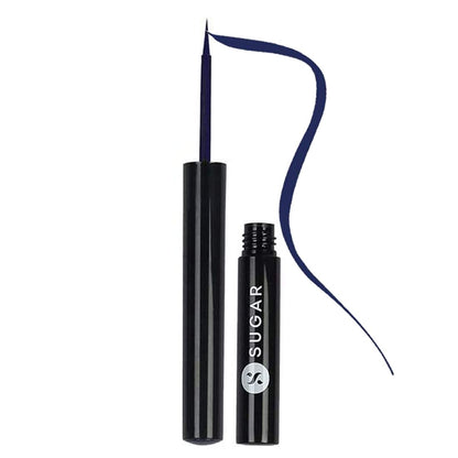 SUGAR Cosmetics Eye Told You So! Smudgeproof Eyeliner - 02 Blue Valentine (Midnight Blue) Intensely Pigmented Liquid, Sweat Proof, Moisture Resistant, Long Lasting, Matte Finish  from SUGAR Cosmetics