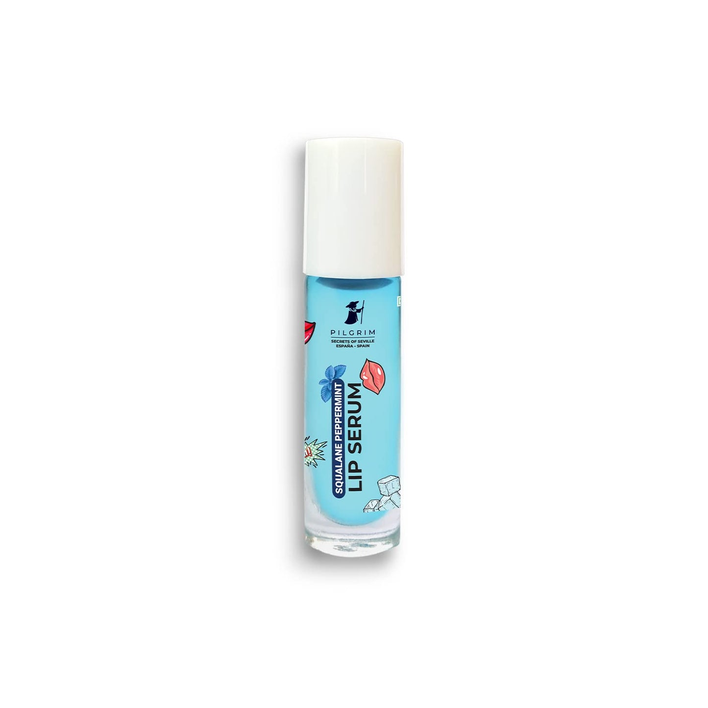 Pilgrim Spanish Squalane Lip Serum with roll-on for Visibly Plump Lips | Hydrating Lip serum for dark lips |Lip serum with Shea Butter & Pomegranate for plump & soft lips |Men & Women |6 ml lip serum from Pilgrim