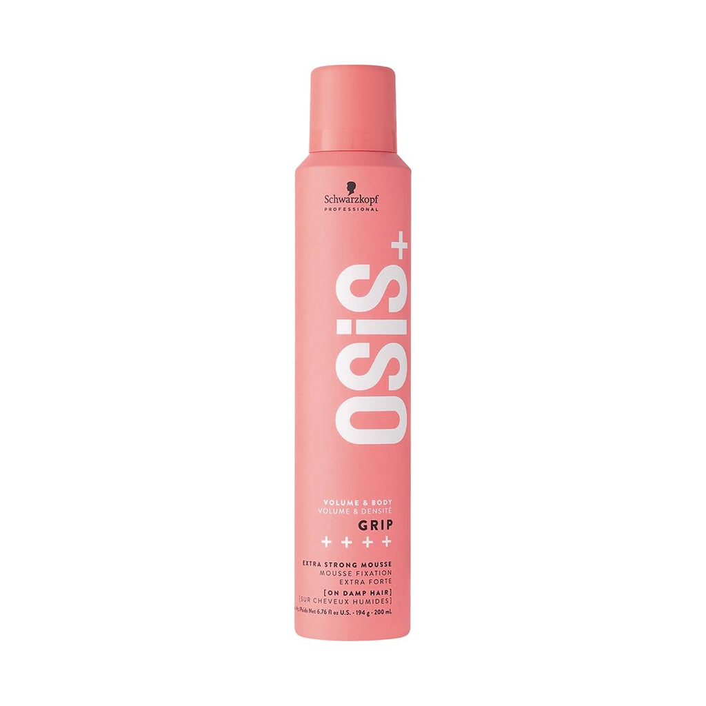 Schwarzkopf Professional OSiS+ Grip Extra Strong Hair Styling Mousse I For Volume and Natural Shine | Frizz Control | Vegan | Extra strong Hold | For Body and Bounce | 200 ml  from Schwarzkopf Professional