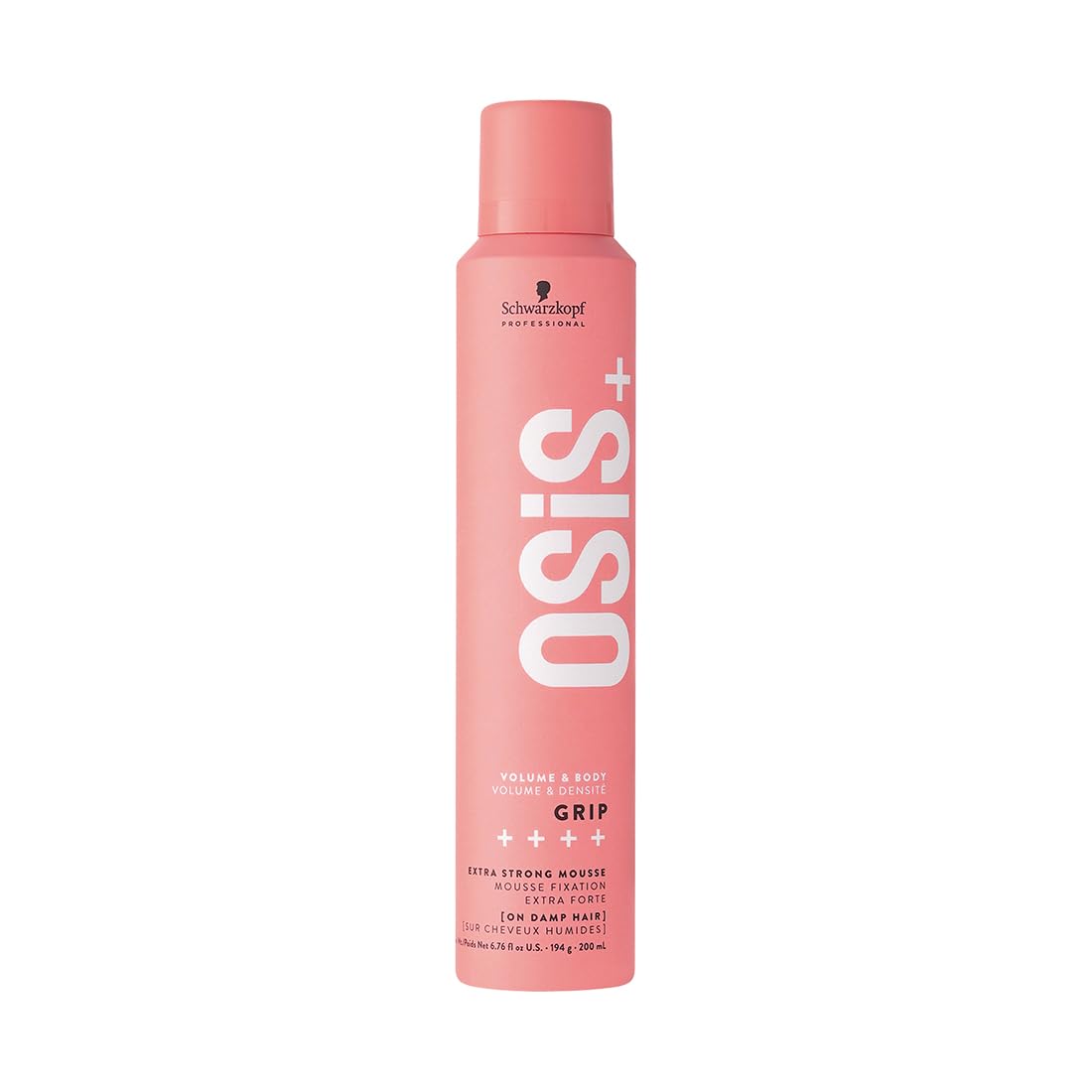Schwarzkopf Professional OSiS+ Grip Extra Strong Hair Styling Mousse I For Volume and Natural Shine | Frizz Control | Vegan | Extra strong Hold | For Body and Bounce | 200 ml  from Schwarzkopf Professional