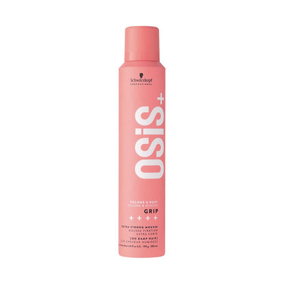 Schwarzkopf Professional OSiS+ Grip Extra Strong Hair Styling Mousse I For Volume and Natural Shine | Frizz Control | Vegan | Extra strong Hold | For Body and Bounce | 200 ml  from Schwarzkopf Professional