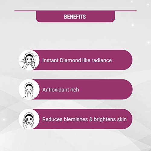 Lotus Herbals Radiant Diamond Cellular Radiance 4 In 1 Facial Kit | With Diamon Dust & Cinnamon | For All Skin Types | 4x37g, 148g (Pack of 1)  from Lotus