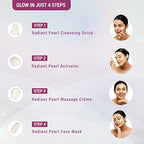 Lotus Herbals Radiant Pearl Facial Kit For Lightening & Brightening Skin With Pearl Dust & Green Tea, 4 Easy Steps, 37g(Single Use)  from Lotus