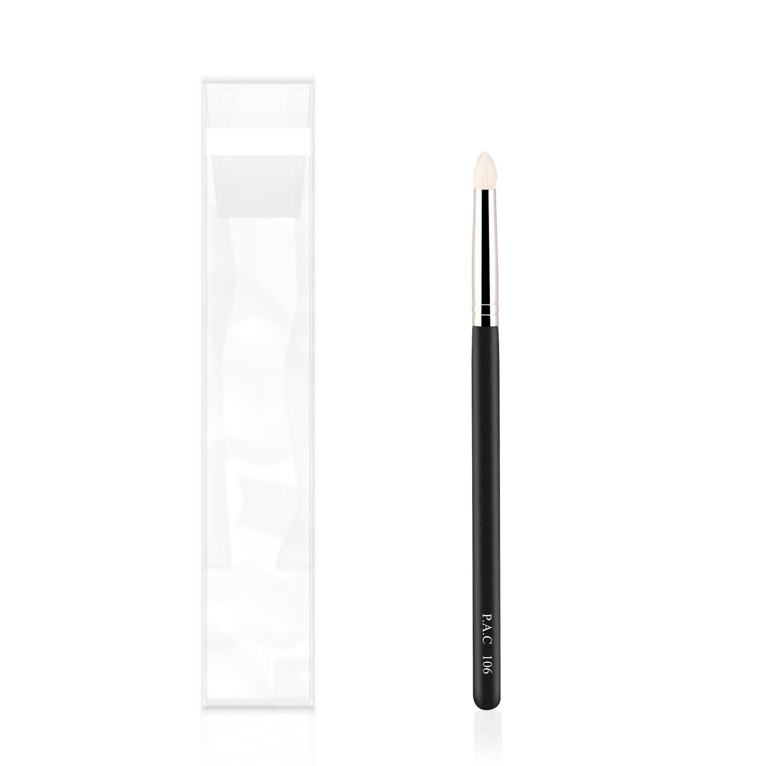 PAC Eyeshadow Brush - 106 | Synthetic Bristle Makeup brush | Blending Brush for Setting Eyeshadow Powder Formulation | Sheer Coverage Application | Black - 1 Brush  from PAC