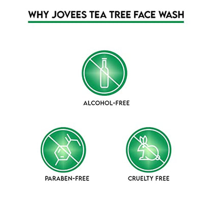 Jovees Herbal Tea Tree Oil Control Face Wash For Oily and Sensitive Skin | Paraben and Alcohol Free | 120 ML  from JOVEES