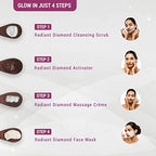 Lotus Herbals Radiant Diamond Cellular Radiance 4 In 1 Facial Kit | With Diamon Dust & Cinnamon | For All Skin Types | 4x37g, 148g (Pack of 1)  from Lotus