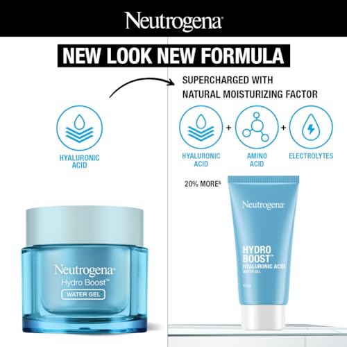 Neutrogena Hydro Boost Hyaluronic Acid Face Moisturizer 15ml | 24 hours long lasting Hydration | Oil free non sticky light water gel fast absorbing| Daily use | All Skin Types | For Men & Women 15ml  from Neutrogena