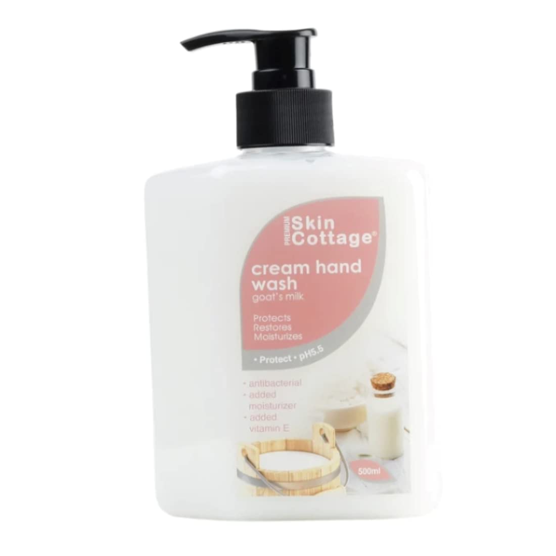 Skin Cottage Goat’s Milk Cream Hand Wash - Antibacterial Hand Soap with Added Moisturizer and Vitamin E ( 500 ml )  from Skin Cottage