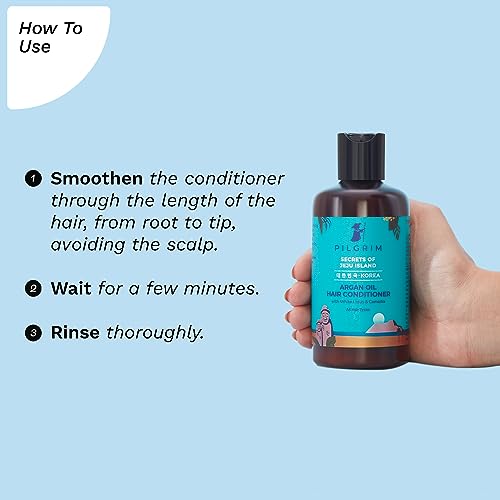 PILGRIM Korean Argan Oil Hair Conditioner with White Lotus & Camellia,Discover Healthy,Bouncy and Shiny Hair,Deep Moisturisation & Nourishment All Hair Types,Men and Women, Korean Beauty Secrets,200ml hair conditioner from Pilgrim