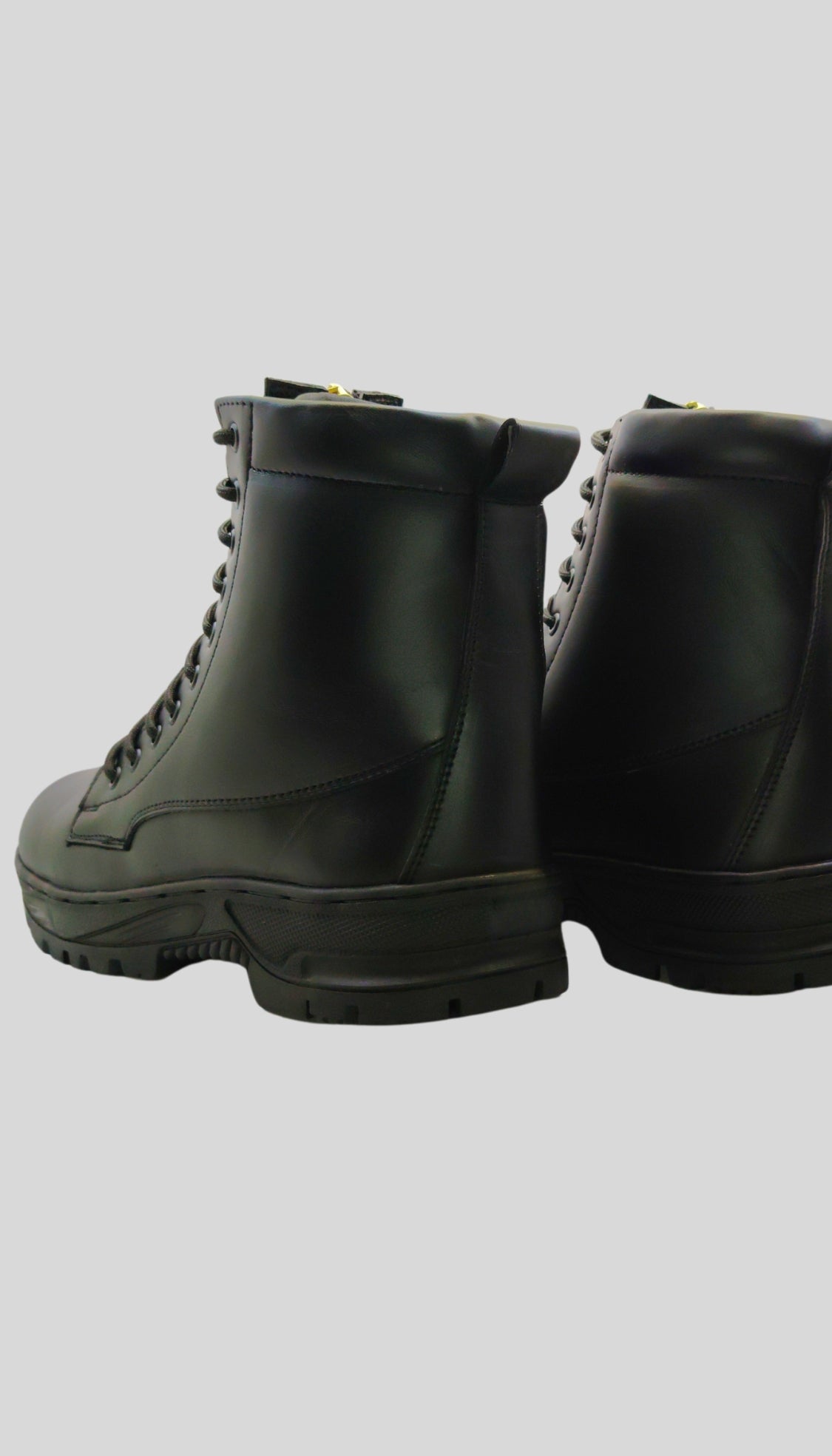 WJ Flying Boot Guardian X for Men: Padded High Ankle Shoes, Genuine Leather with Metal Chain , Memory Foam Insole & Hardened Toe