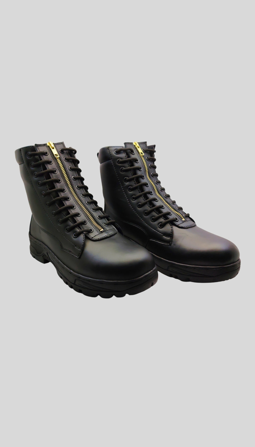 WJ Flying Boot Guardian X for Men: Padded High Ankle Shoes, Genuine Leather with Metal Chain , Memory Foam Insole & Hardened Toe