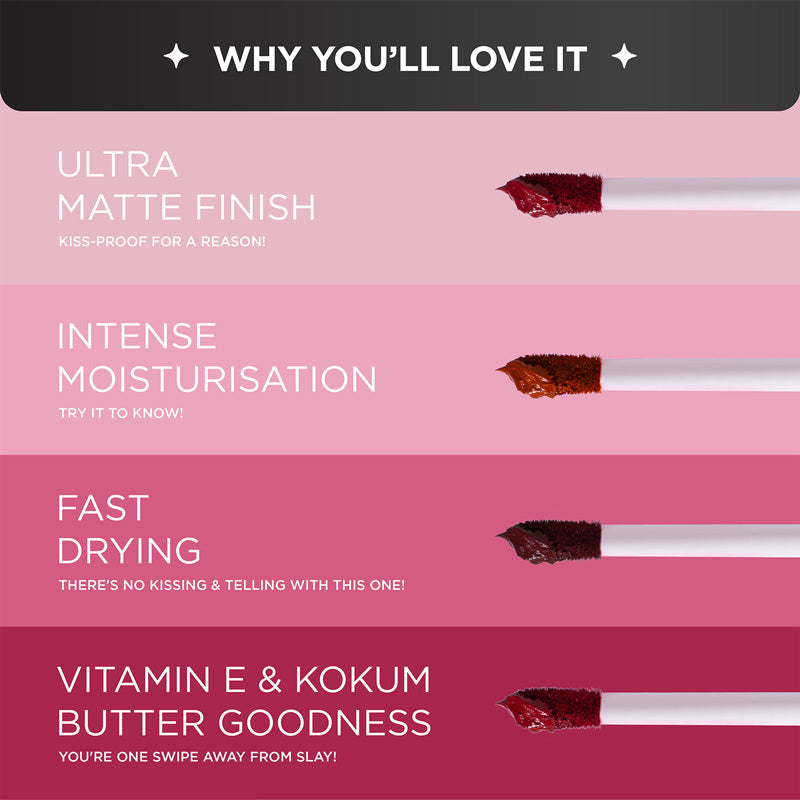 Kiss-Proof Liquid Lipstick (Wine stain)