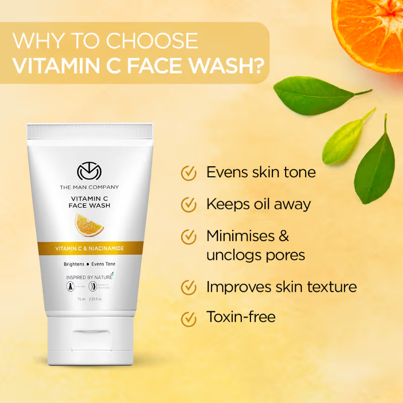 The Man Company Anti Ageing & Skin Brightening Vitamin C Face Wash(75ml) face Wash from The Man Company