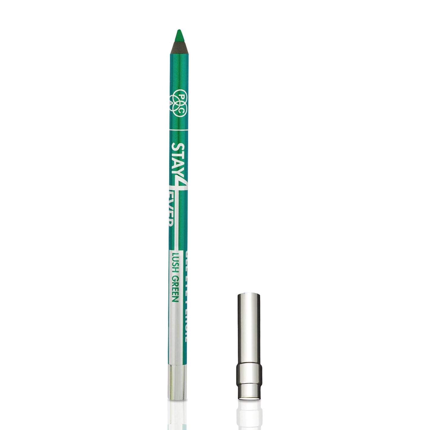 PAC Stay4Ever Gel Eye Pencil (Lush Green) | Long Lasting Eyeliner Waterproof | Smudge Proof & Transfer Proof Bold Eye Makeup | Quick Drying Kajal Pencil with Metallic Rich Intense Colour | Eyeshadow for women  from PAC