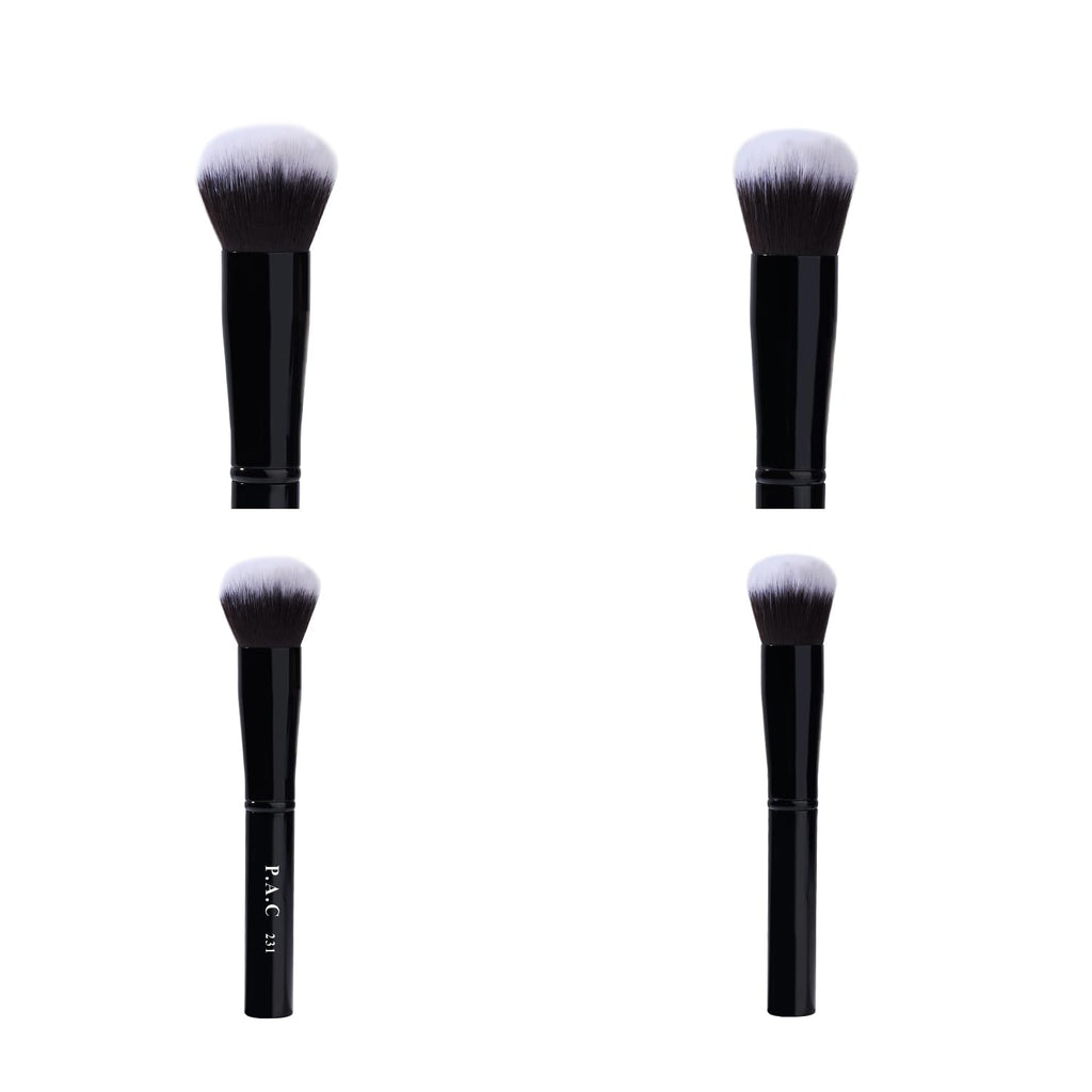 PAC Foundation Blending Brush 231 | Synthetic Bristle Makeup brush | Face Brush for Cream, Liquid And Powder Formulation | Medium Coverage Application | Black - 1 Brush  from PAC