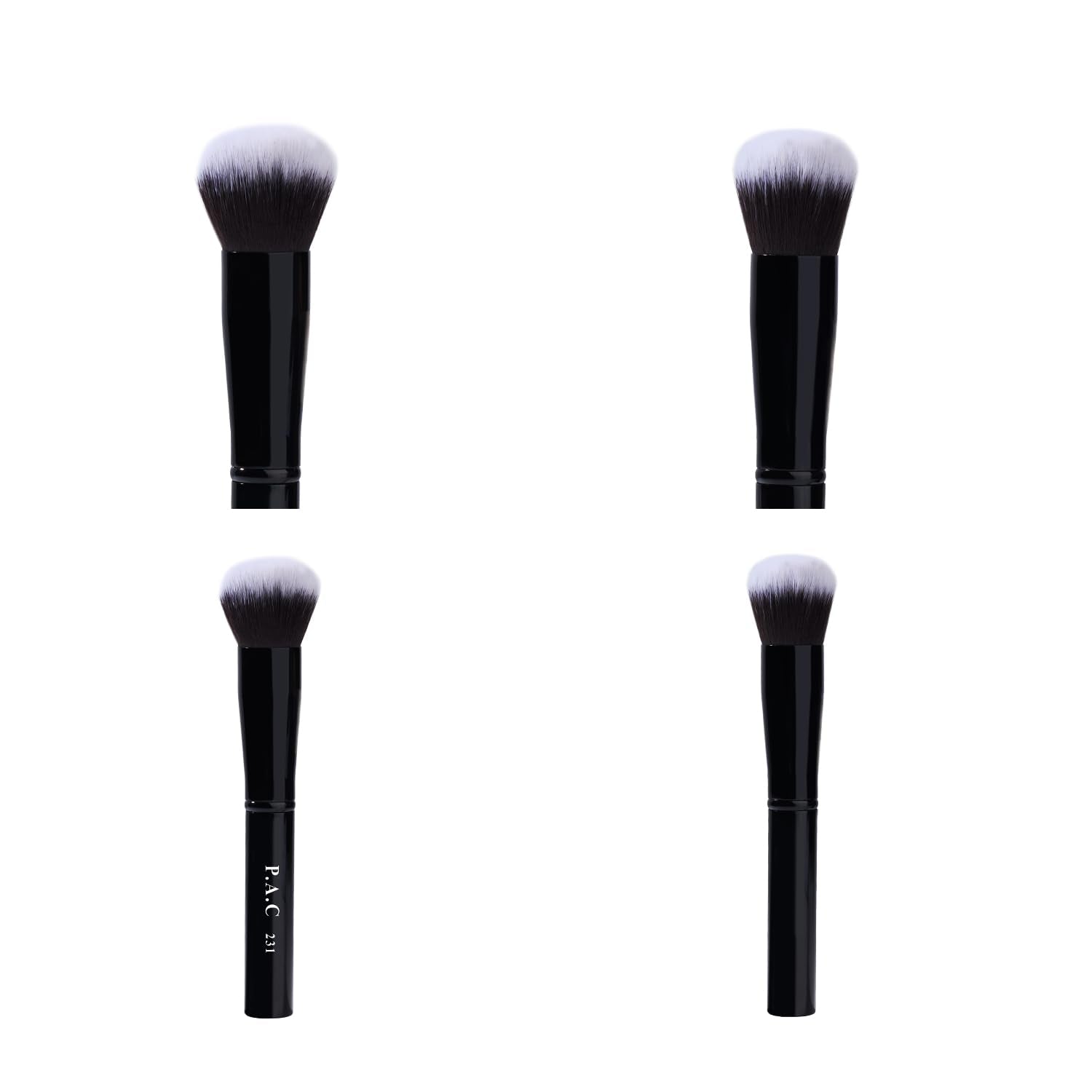 PAC Foundation Blending Brush 231 | Synthetic Bristle Makeup brush | Face Brush for Cream, Liquid And Powder Formulation | Medium Coverage Application | Black - 1 Brush  from PAC