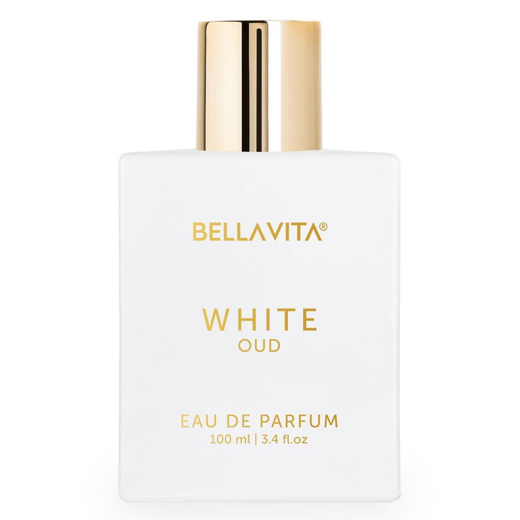 BELLAVITA White Oud 100ml | Long Lasting Unisex Perfume | Perfume for Man and Woman | Eau De Parfum | Orange, Patchouli, Musk | Oud, Citrus & Spicy Premium Fragrance