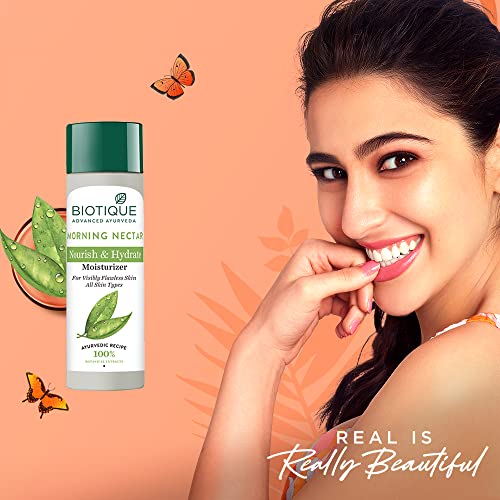 Biotique Morning Nectar Flawless Skin Moisturizer Cream | Prevents Dark Spots, Blackheads And Blemishes | Visibly Flawless Skin | Nourishes And Hydrates Skin| All Skin Types | 120Ml Face Cream from Biotique