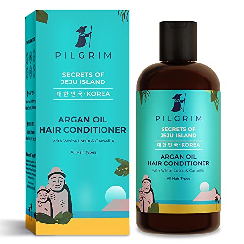 PILGRIM Korean Argan Oil Hair Conditioner with White Lotus & Camellia,Discover Healthy,Bouncy and Shiny Hair,Deep Moisturisation & Nourishment All Hair Types,Men and Women, Korean Beauty Secrets,200ml hair conditioner from Pilgrim