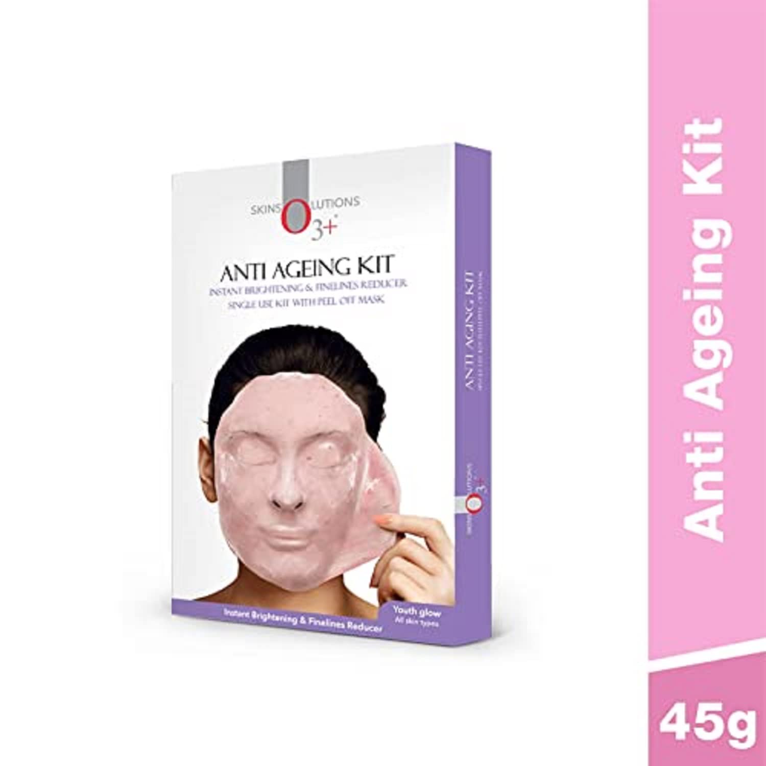 O3+ Anti Ageing Facial kit Brightening & Finelines Reducer With Peel off Mask 40gm+5ml  from O3+