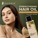 PILGRIM Amazonian Patuá STRENGTHENING HAIR OIL with Argan & Avocado oil for strong & silky hair | Lightweight Oil that Nourishes & Protects for women & men | 115 ml hair oil from Pilgrim