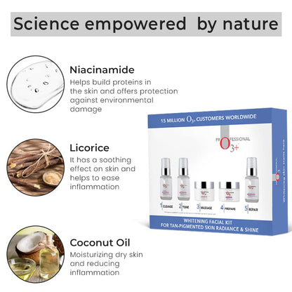 O3+ Whitening Facial Kit for Tan-Pigmented Skin (100g+150ml)  from O3+