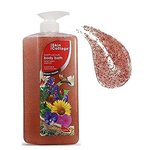 Skin Cottage Floral Fusion Essence Bath Scrub - Exfoliating Body Wash with Apricot Kernel and Jojoba Beads ( 1000 ml )  from Skin Cottage