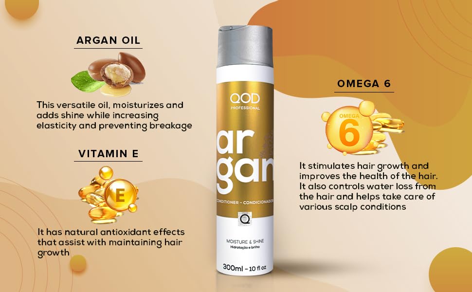 Qod Professional Argan Conditioner 300Ml | Sulphate Free | Sodium Chloride Free  from QOD