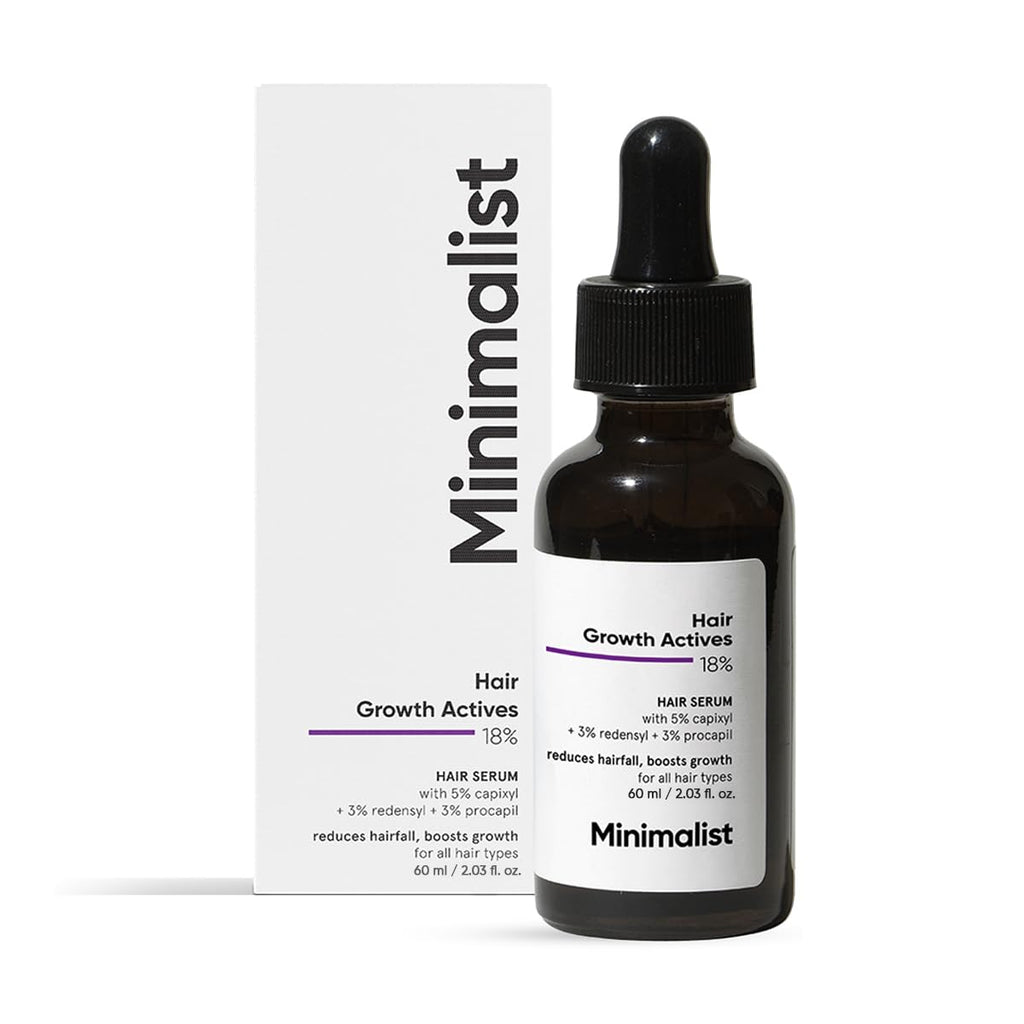 Minimalist Hair Growth Serum With 3% Redensyl, 3% Anagain, 3% Procapil, 5% Capixyl & 4% Baicapil 18% Hair Growth Actives | For Hair Fall Control | For Men & Women | 60 ml