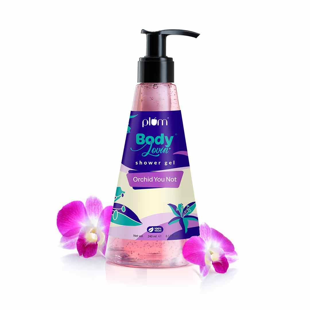 Plum BodyLovin' Orchid-You-Not Shower Gel | SLS-Free Body Wash For Women | Long Lasting Fresh Floral Fragrance | Aloe-Infused Nourishing Body Cleanser For Soft & Smooth Skin (240 ml)  from Plum