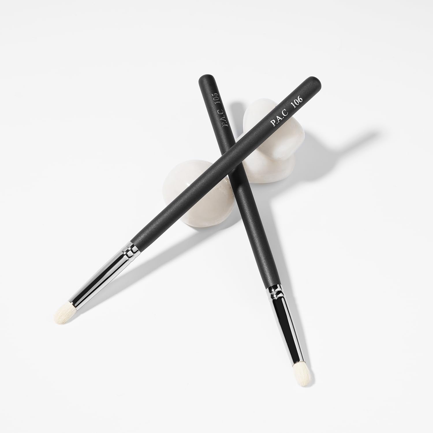 PAC Eyeshadow Brush - 106 | Synthetic Bristle Makeup brush | Blending Brush for Setting Eyeshadow Powder Formulation | Sheer Coverage Application | Black - 1 Brush  from PAC