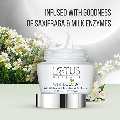 Lotus Herbals Whiteglow Skin Whitening And Brightening Gel Face Cream With Spf-25, For All Skin Types, 60g (Pack of 1)  from Lotus