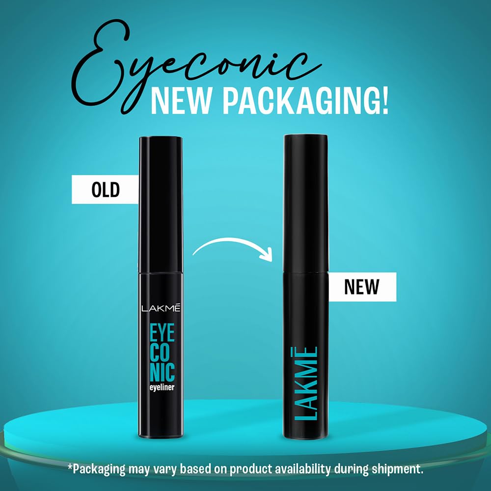 Lakme Eyeconic Liquid Eye Liner, Black, Long Lasting Matte Waterproof Liner - Smudge Proof, Transfer Proof Eye Makeup for 24 hrs, 4.5 ml  from LAKMÉ