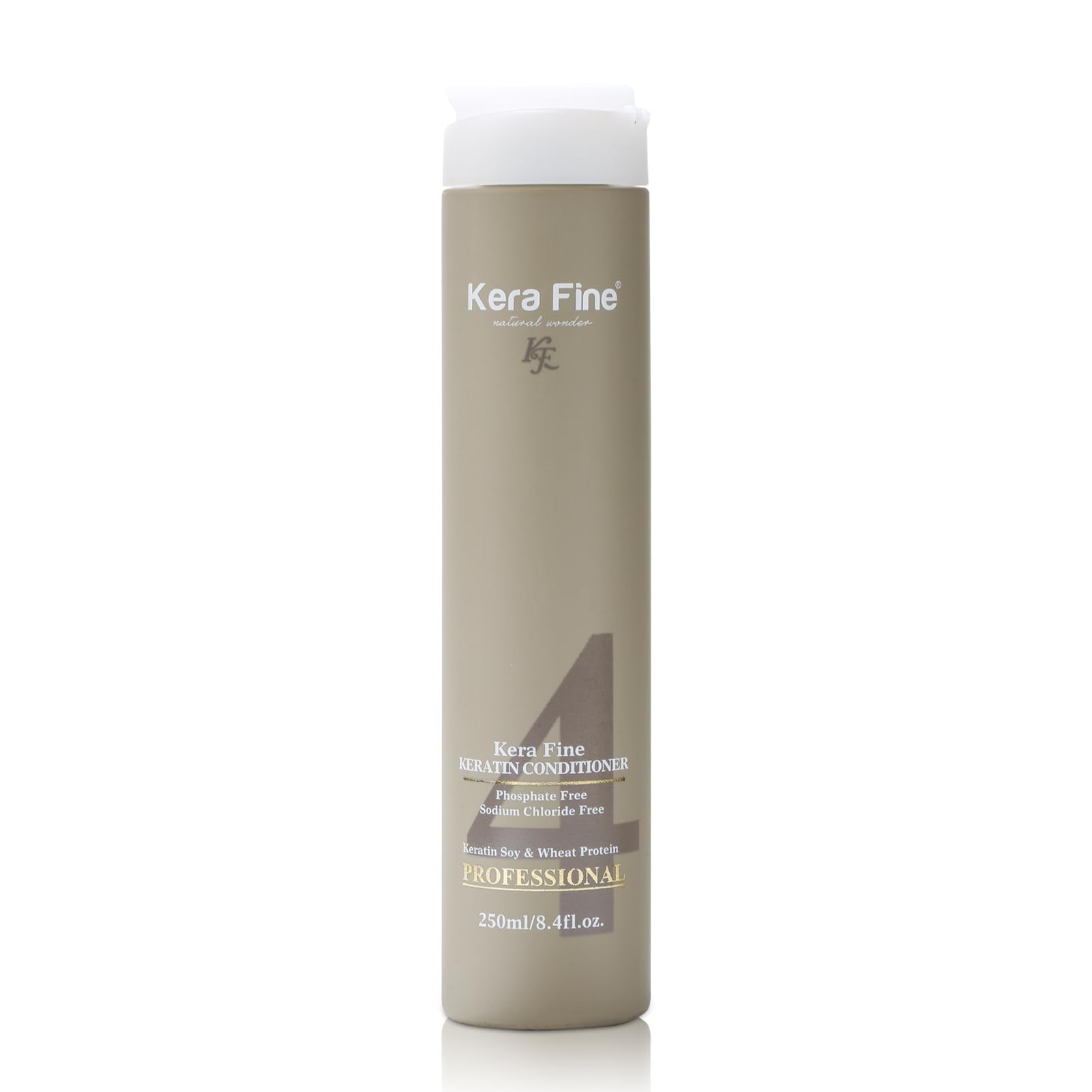 KERA FINE KERATIN CONDITIONER | 250ML | SULFATE FREE | PARABEN FREE | PHOSPHATE FREE | SODIUM CHLORIDE FREE | KERATIN SOY & WHEAT PROTEIN | PROFESSIONAL USE  from KERA FINE KF