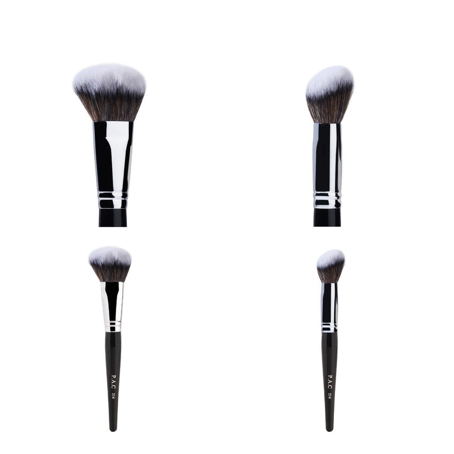 PAC Blush Brush 214 | Synthetic Bristle Makeup brush | Blending Brush for Setting Powder Formulation | Medium Coverage Application | Black - 1 Brush  from PAC