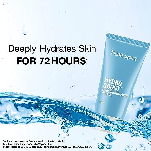 Neutrogena Hydro Boost Hyaluronic Acid Face Moisturizer 15ml | 24 hours long lasting Hydration | Oil free non sticky light water gel fast absorbing| Daily use | All Skin Types | For Men & Women 15ml  from Neutrogena