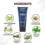 Jovees Herbal Men's Essential Advanced 4 in 1 Moisturizing Face Wash |with Vit C and Vit E | Gives Clean and Clear Skin |For All Skin Types | 100g  from JOVEES