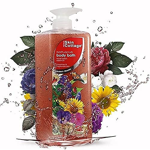 Skin Cottage Floral Fusion Essence Bath Scrub - Exfoliating Body Wash with Apricot Kernel and Jojoba Beads ( 1000 ml )  from Skin Cottage