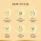 Ozone Illuminous Gold Facial Kit | For All Skin Type | With 6 Easy Step Organic Facial Kit For Natural Golden Glow, Radiant & Luminous Skin | For Men & Women | 60 gm (Single Use)  from Ozone