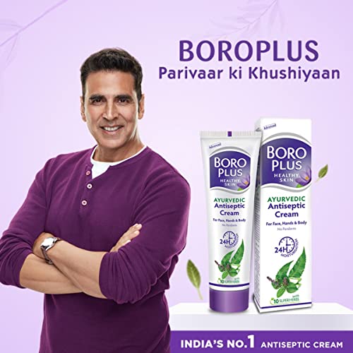 Boroplus Antiseptic Cream Provides 24Hrs Moisturisation Ayurvedic Cream For All Aeasons Hand Cream, Body Cream & Face Cream, Moisturises Dry Skin With Goodness Of Neem, Tulsi And Aloe Vera, 120Ml  from BOROPLUS