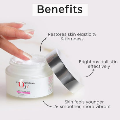 O3+ Night Repair Cream Brightening & Glow Boosting Dermal Zone (50gm)  from O3+