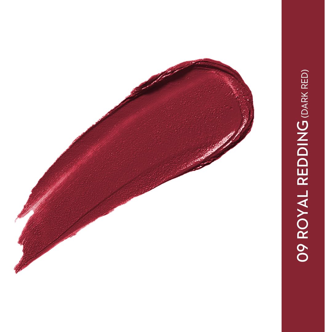 SUGAR Cosmetics Nothing Else Matter Longwear Matte Lipstick | Lasts Up To 8+ Hours| 100% Vegan | 3.5gm - 09 Royal Redding (Dark Red)  from SUGAR Cosmetics