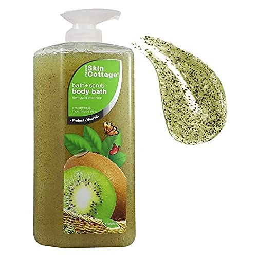 Skin Cottage Kiwi Gold Essence Bath Scrub - Exfoliating Body Wash with Apricot Kernel and Jojoba Beads (1000 ml )  from Skin Cottage
