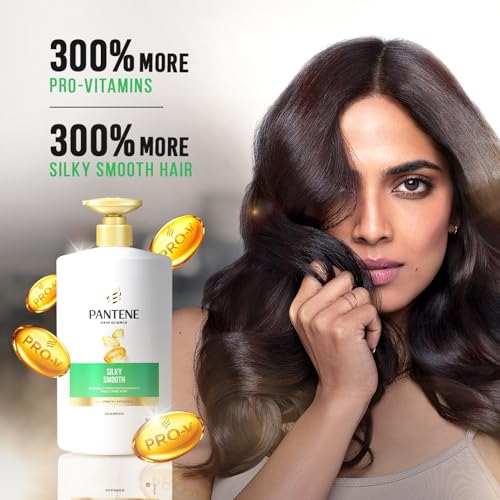 Pantene Hair Science Silky Smooth Shampoo 1000ml with Pro-Vitamins & Vitamin E for hydrated, frizz free hair,for all hair types, shampoo for women & men, shampoo for frizzy and dry hair Shampoo from Pantene