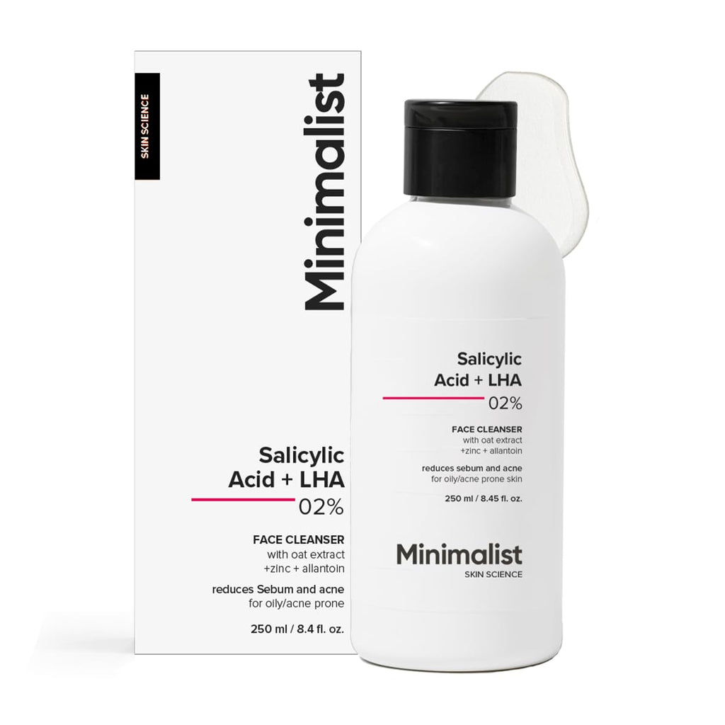 Minimalist 2% Salicylic Acid + LHA Face Cleanser With Zinc For Reducing Sebum & Acne