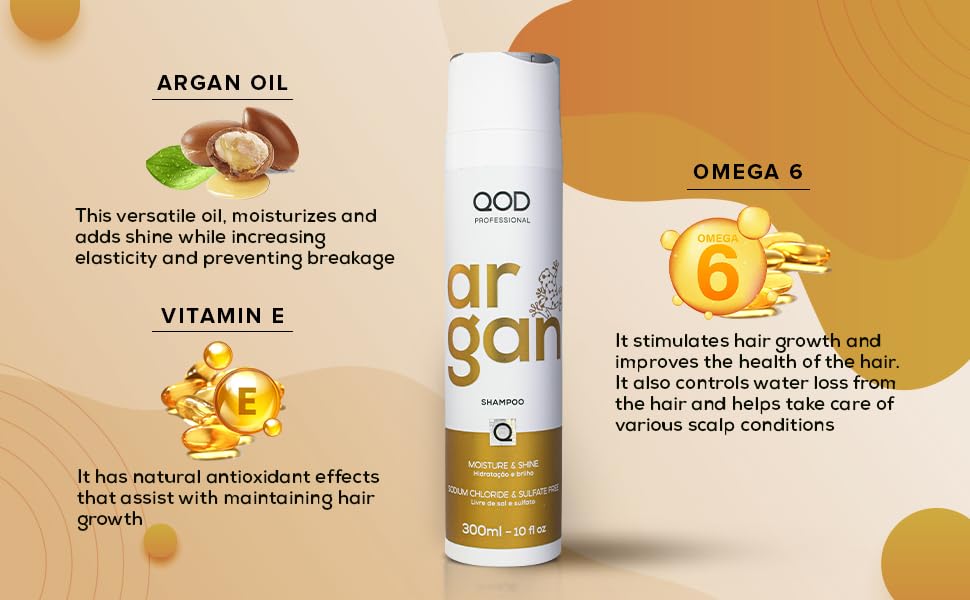 QOD Professional Argan Shampoo – 300ml  from QOD
