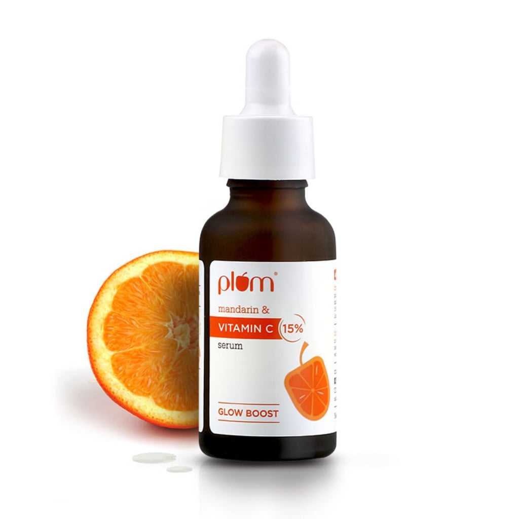 Plum 15% Vitamin C Face Serum For Glowing Skin | Reduces Dark Spots | For Dull Skin | With Mandarin | Beginner Friendly, For All Skin Types | 100% Vegan | 30 ml  from Plum
