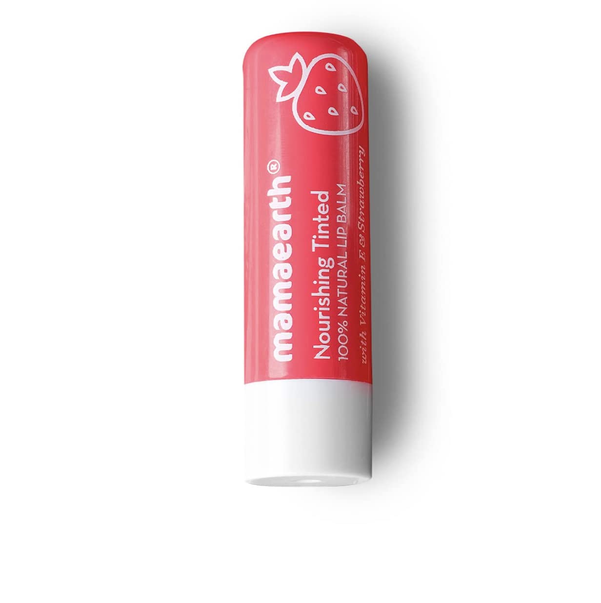 Mamaearth Nourishing Tinted 100% Natural Lip Balm with Vitamin E and Strawberry - 4 g | 12-Hour Moisturization | Naturally Red Lips | For Dry & Chapped Lips | Natural Tint | Brightens Lips | Tinted Lip Balm  from Mamaearth